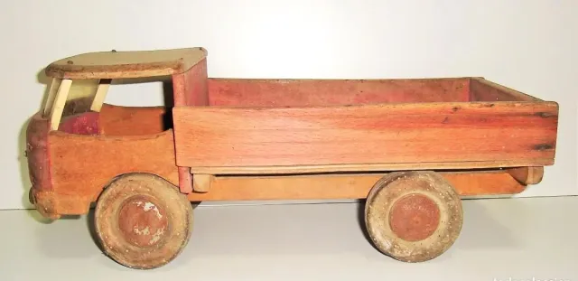 CAMIÓN DE MADERA JUGUETES DEJOU DE 43 CM DE LARGO