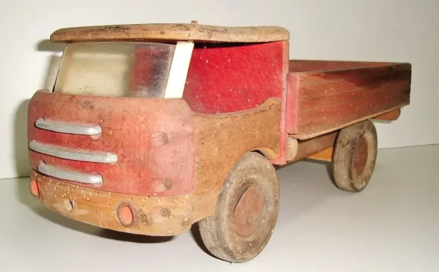 CAMIÓN DE MADERA JUGUETES DEJOU DE 43 CM DE LARGO