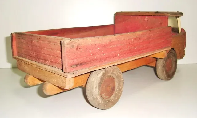 CAMIÓN DE MADERA JUGUETES DEJOU DE 43 CM DE LARGO