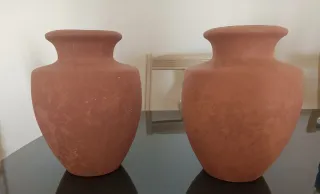 Juego de 2 jarrones de terracota