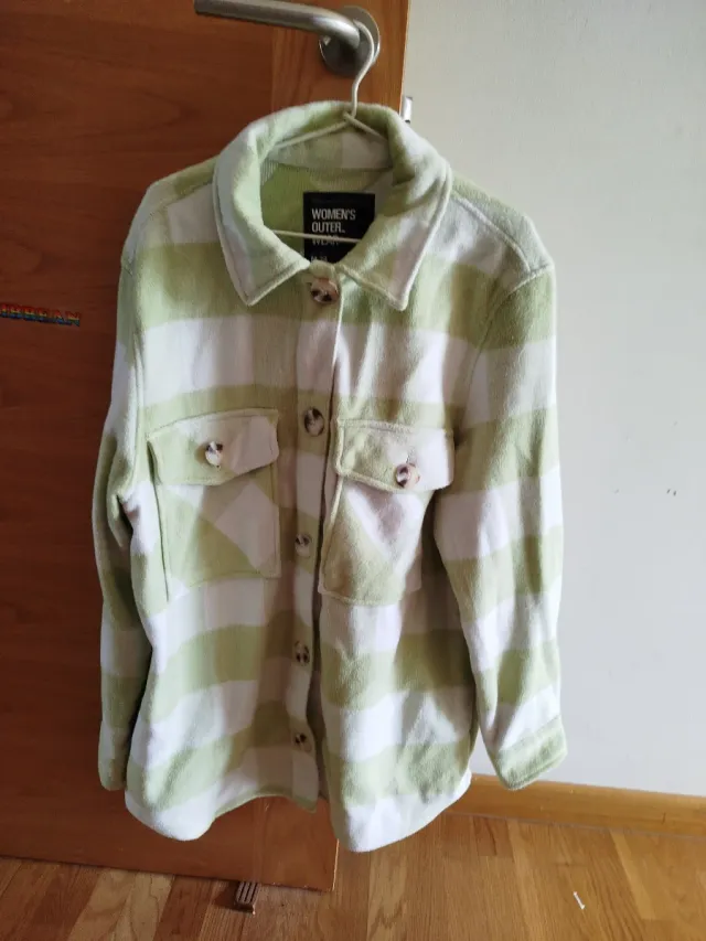 Chaqueta cuadros verde y blanco Talla M