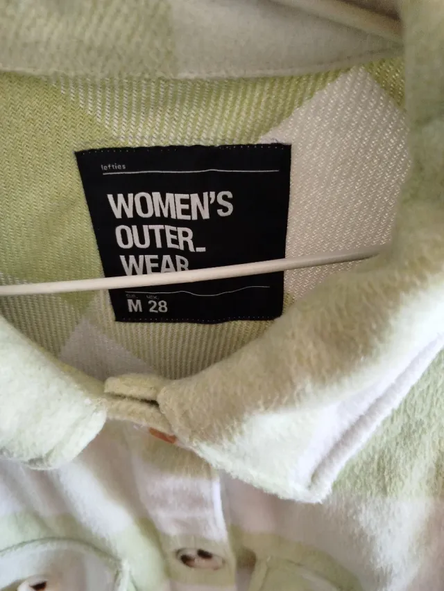 Chaqueta cuadros verde y blanco Talla M