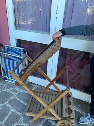 Carrello portavivande in legno