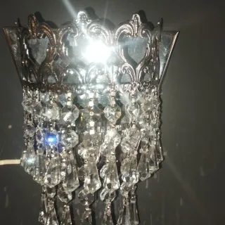 Applique da parete cromato con cristalli