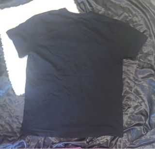 Camiseta Negra Estampada Policía Talla S