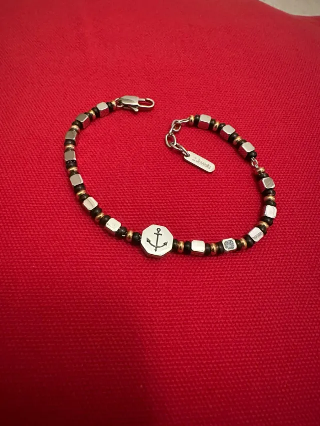 Bracciale 2Jewels Uomo Acciaio e Perline