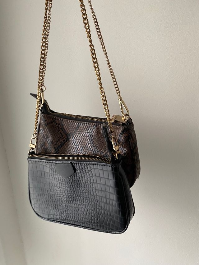 2 Bolsos Parfois Negro y Marrón