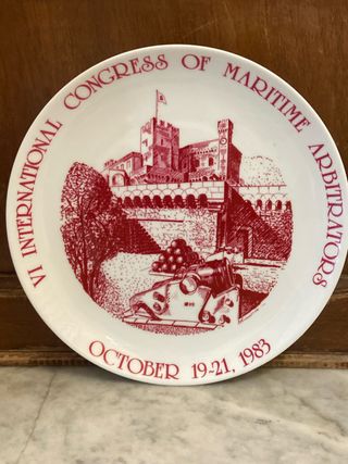 piatto decoro Monte Carlo 1983 collezione