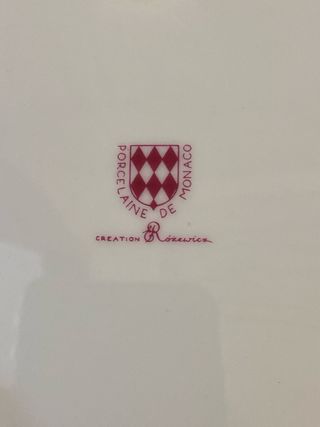 piatto decoro Monte Carlo 1983 collezione