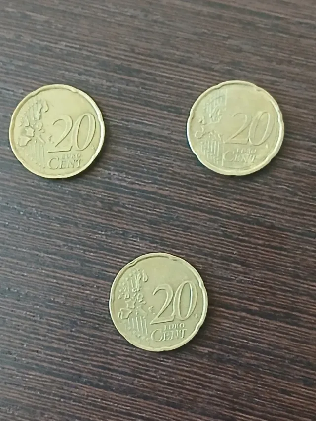 Monedas 20 céntimos RF (1999, 2001 y 2019)