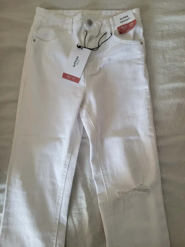 Pantalones vaqueros blancos Lefties Super Skinny