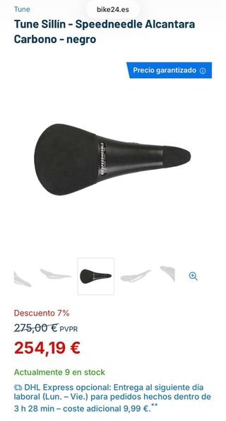 Sillín TUNE SPEEDNEEDLE ALCÁNTARA