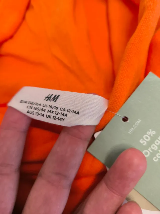 Sudadera H&M T12/14 Naranja