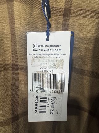 Chaqueta Piel Polo Ralph Lauren Mujer Marrón