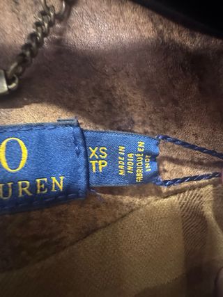 Chaqueta Piel Polo Ralph Lauren Mujer Marrón