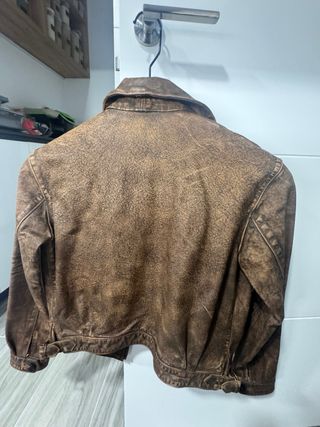 Chaqueta Piel Polo Ralph Lauren Mujer Marrón