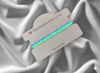 Pulsera Hilo Bicolor Azul y Verde