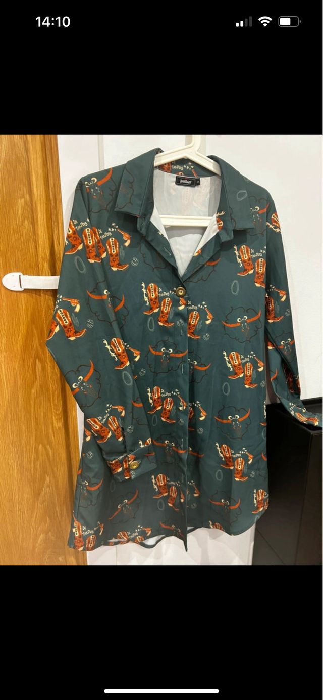 Vestido camisero estampado