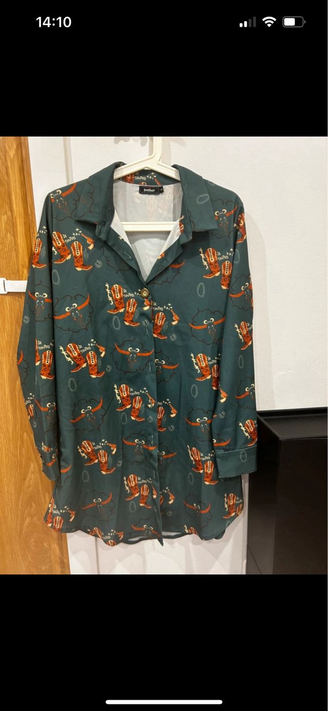 Vestido camisero estampado