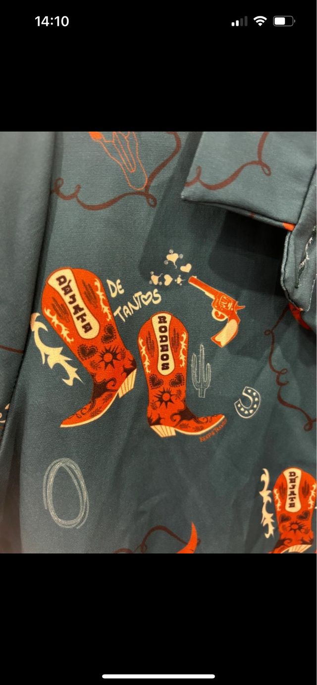 Vestido camisero estampado