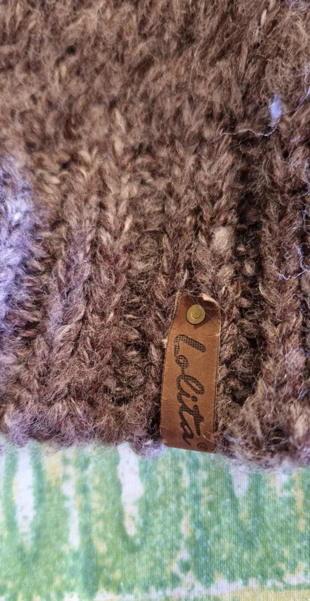 Cardigan donna, Lolita Tg M/L grigio-marrone.