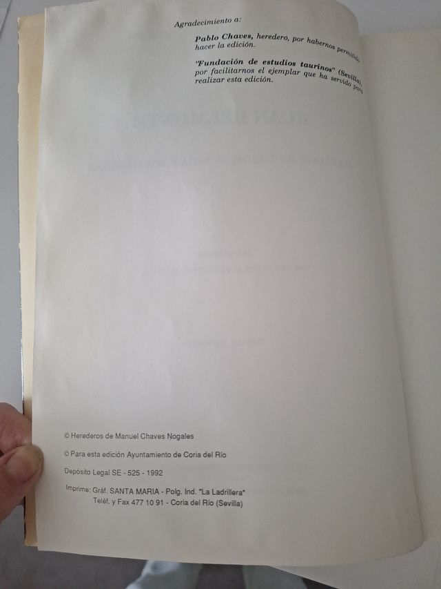 Juan Belmonte matador de toros, su vida y sus haza
