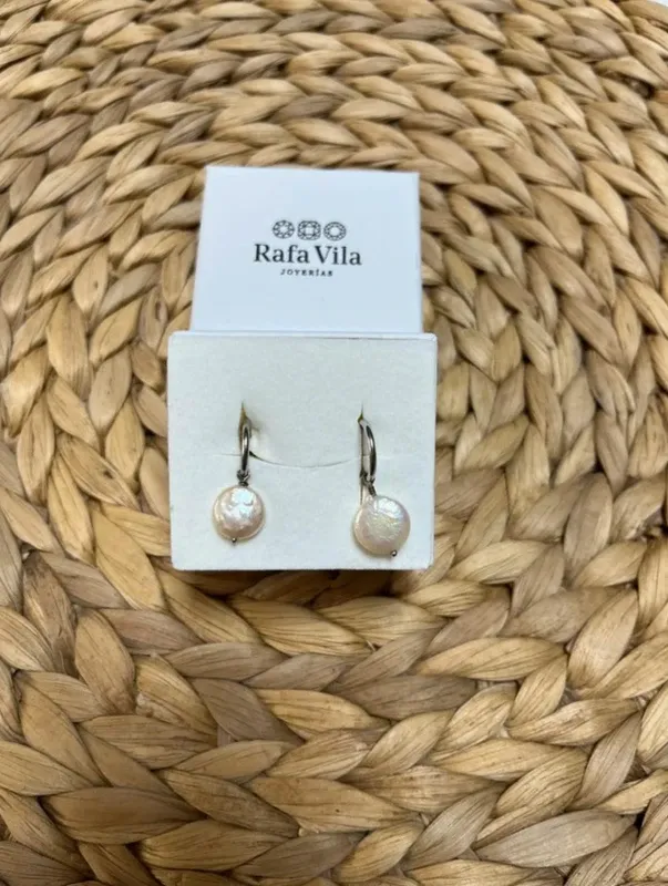 Pendientes de nácar y plata