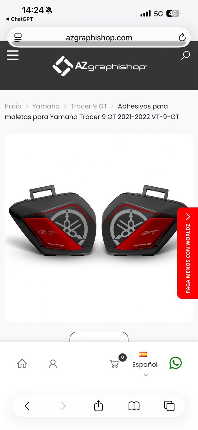 Pegatinas Maletas Yamaha Tracer 9 GT