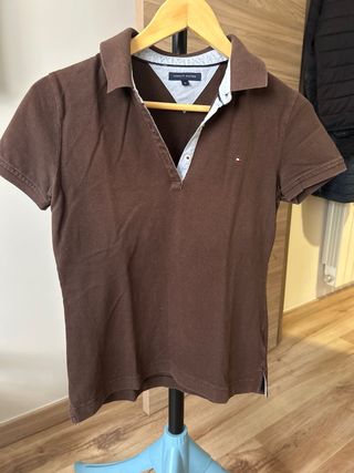 Polo Tommy Hilfiger Marrón Talla S