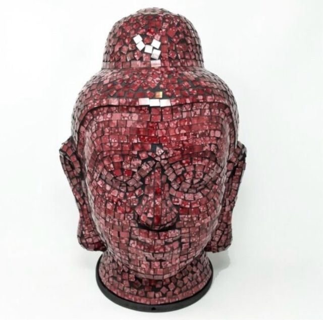 Lámpara Buda Cristal Rojo