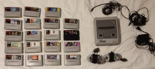 Super Nintendo con 14 juegos y mandos