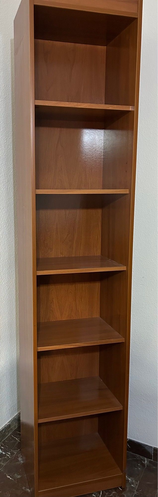 Estantería haya oscura 6 baldas aglomerado