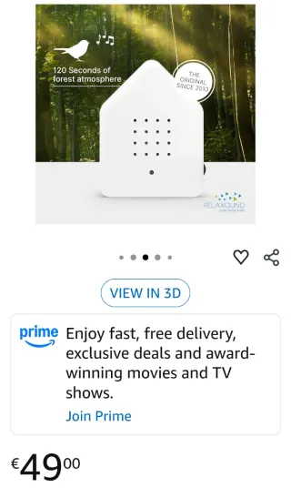 Dispositivo sonoro Relaxound 120 secondi foresta