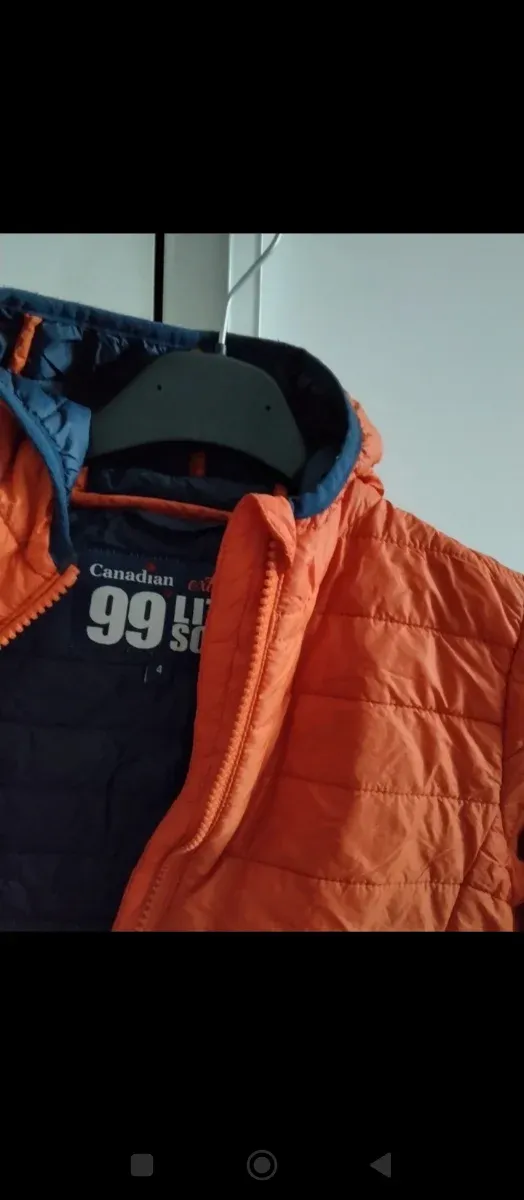 Piumino leggero bambino arancione, taglia 4 anni