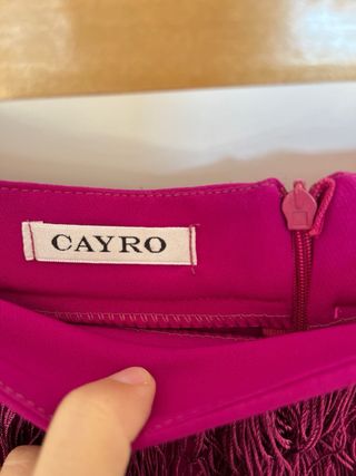 Falda de flecos buganvilla