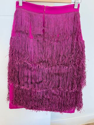 Falda de flecos buganvilla