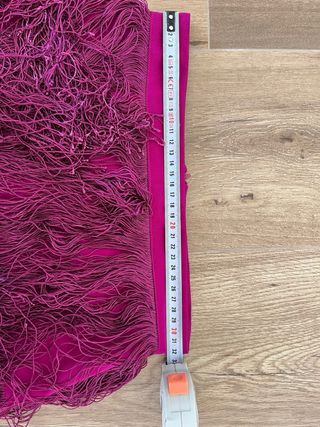 Falda de flecos buganvilla