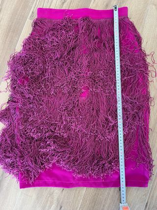 Falda de flecos buganvilla