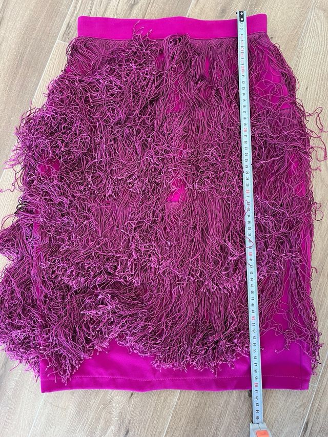 Falda de flecos buganvilla