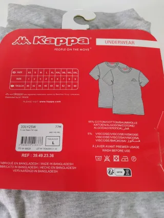 Lote 4 Camisetas Kappa Hombre Talla L