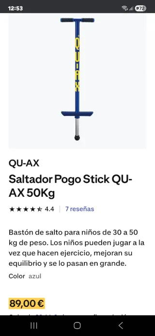 Saltador Pogo Qu-Ax Azul y Amarillo