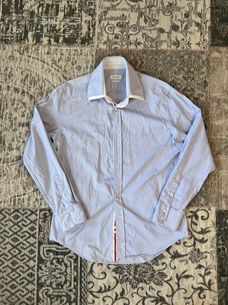 Camisa vestir azul hombre Zara Man