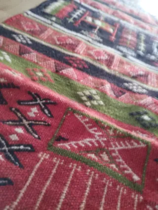 Tappeto Kilim vintage anni '50 lana fatto a mano