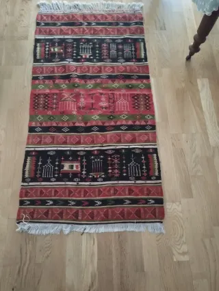 Tappeto Kilim vintage anni '50 lana fatto a mano