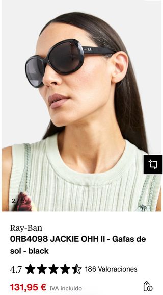 Gafas de sol Ray-Ban Jackie Ohh II negras