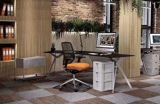 Carrello portadocumenti metallo con ruote