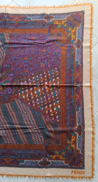 Sciarpa Fendi Vintage Lana Multicolor