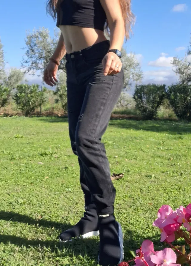 Jeans Miss Bonbon neri taglia S