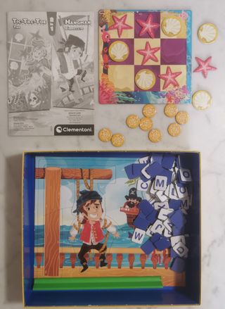 2 Giochi in 1 Tris + L'Impiccato Clementoni