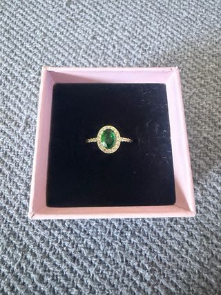 Anillo Plata Baño Oro Talla 16